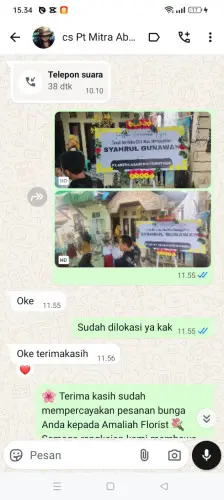 Testimonial Papan Bunga banyuasin