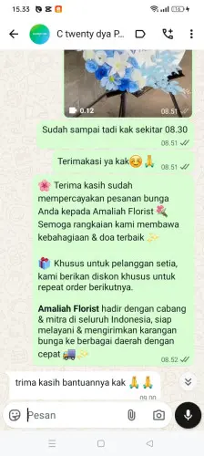 Testimonial Standing Flower banyuasin