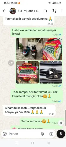 Testimonial Papan Bunga banyuasin